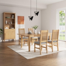 Enko Extending Dining Table 120-160cm & 4 Enko Dining Chairs