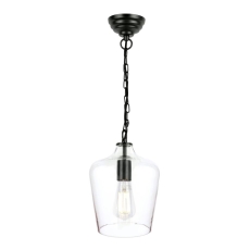 Laura Ashley Ockley Bottle Pendant Glass & Black