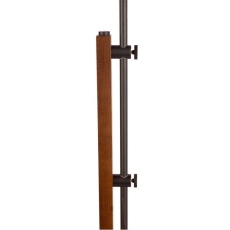 Laura Ashley Burdale Adj Floor Lamp Dark wood & Industrial Brass Base Only