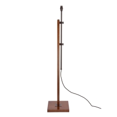 Laura Ashley Burdale Adj Floor Lamp Dark wood & Industrial Brass Base Only