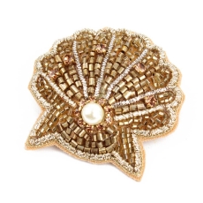 Gold Shell Brooch