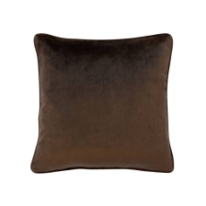 Luxe 56cm Velvet Piped Cushion Chocolate