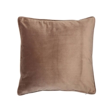 Luxe 56cm Velvet Piped Cushion Truffle