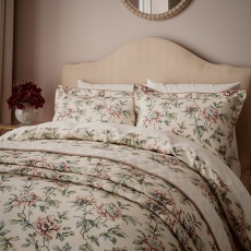 V&A Peony Blossom Duvet Set Blush & Jade