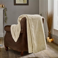 Burghley 130cm x 170cm Throw Almond