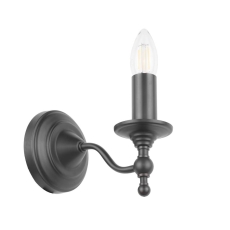 Laura Ashley Ludchurch Wall Light Industrial Black