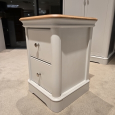 Lavenham 2 Drawer Oak Top Bedside (Ipswich)