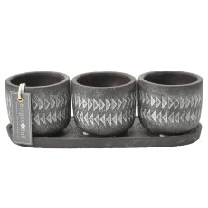 Burgon & Ball Tuscany Glazed Indoor Plant Pot Blue Small