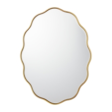 Laura Ashley Medora Gold Waved Edge Oval Mirror