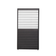 1m Open/Close Louvred Aluminium Side Wall For Helios - Slate Grey