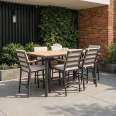 Torino Rectangular Bar Set With 6 Chairs