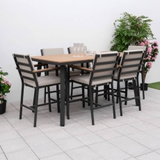 Torino Rectangular Bar Set With 6 Chairs