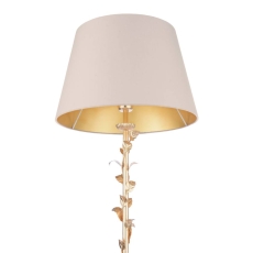 Laura Ashley Halton Floor Lamp Distressed Gold Leaf With Shade