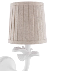 Laura Ashley Eleni Wall Light Matt White With Shade