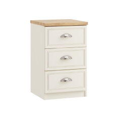 Maple 3 Drawer Bedside