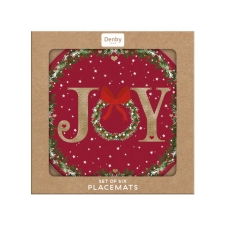 Denby Joy Wreath Round Set Of 6 Placemats