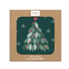 Denby Evergreen Set Of 6 Coasters
