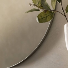 Boyton Round Mirror 80cm Silver