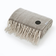 Deyongs Moorland Wool 130cm x 170cm Throw Natural