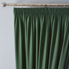 Fusion Dijon Pencil Headed Curtains Bottle Green