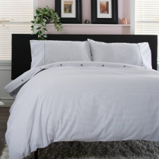 The Lyndon Company Gingham Duvet Set Grey/White