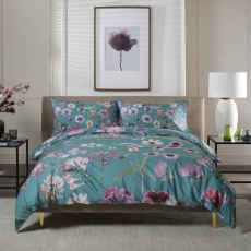 The Lyndon Company Botanical Flower Duvet Set Green