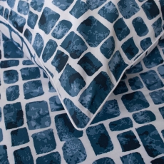 The Lyndon Company Tulle Duvet Set White/Navy