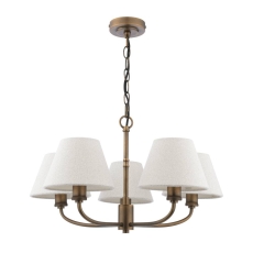 Laura Ashley Denston 5 Light Pendant Antique Bronze With Shade