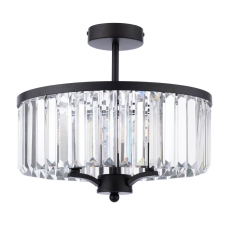 Laura Ashley Elkwood 3 Light Semi-Flush Crystal & Black