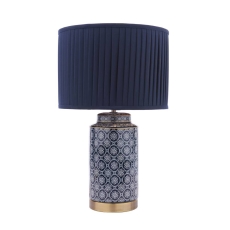Laura Ashley Knipton Table Lamp Blue With Shade