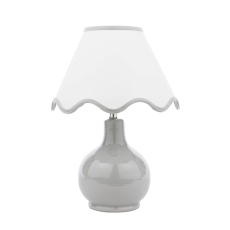 Laura Ashley Bramhope Table Lamp Grey Ceramic With Shade