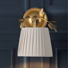 Laura Ashley Egelton Wall Light Aged Brass With Shade