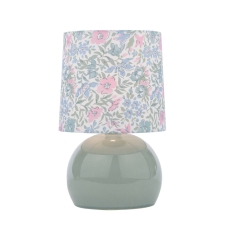 Laura Ashley Sherston Table Lamp Blue Crackle Glaze With Shade