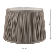 Laura Ashley Hemsley PLeated Shade Grey 16"