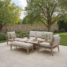 Blakeney 3 Seat Sofa With 2 Sofa Chairs, Rectangle Piston Table & Bench