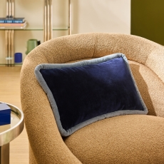 MADE Huxley 30X50 Feather Cushion Chocolate/Navy