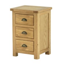 Pemberley 3 Drawer Bedside Chest Oak
