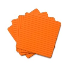 Zeal Silicone Coasters Set Of 4 Neon Orange