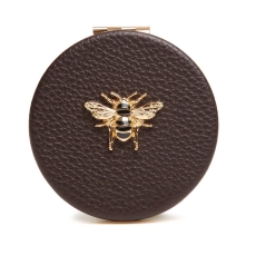 Alice Wheeler London Chocolate Round Compact Mirror