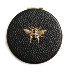 Alice Wheeler London Black Round Compact Mirror