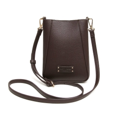 Alice Wheeler London Chocolate Kensington Phone Cross Body Bag