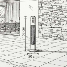 Glow Outdoor Freestanding Electric Patio Heater