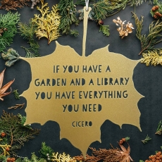 Gold Leaf Quote Garden Library Marsuc Tullius