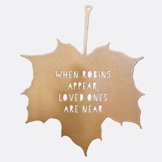 Gold Leaf Quote When Robins Appear
