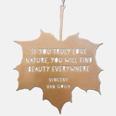 Gold Leaf Quote Love Nature Vincent Van Gogh