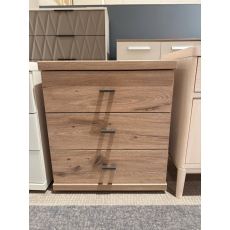 Denby 3 Drawer Bedside Nordic Oak (Bury St Edmunds)