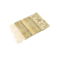 Walton & Co Hand Block Printed Throw 127cm x 152cm Olive