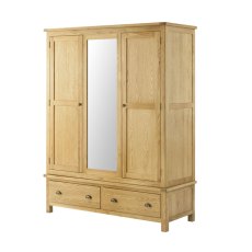 Pemberley Triple Wardrobe - Oak