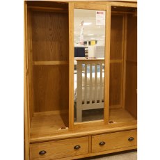 Pemberley Triple Wardrobe - Oak