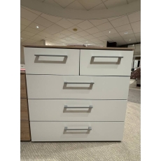 Albany 5 Drawer Chest In Sonoma Oak And Alpine White (Bury St Edmunds)